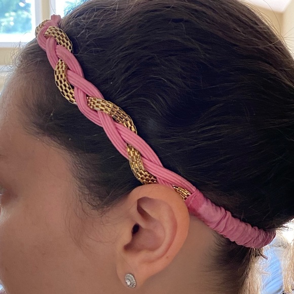 Tasha Green & Pink Braided Headbands (2) main image 7